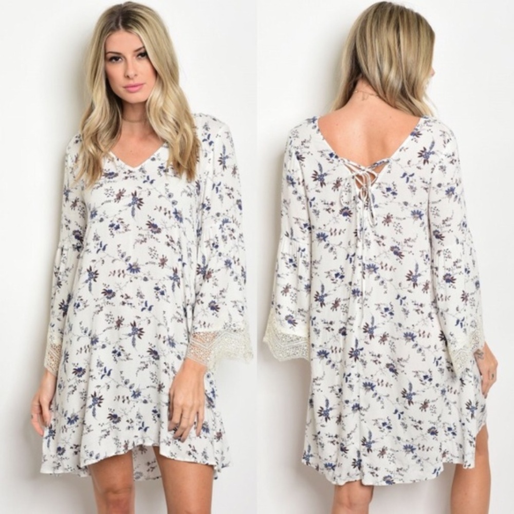 SALE! Floral Delicate Sleeve Dress